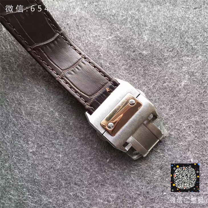 【V6厂超A】卡地亚山度士系列中号玫金圈一比一复刻手表