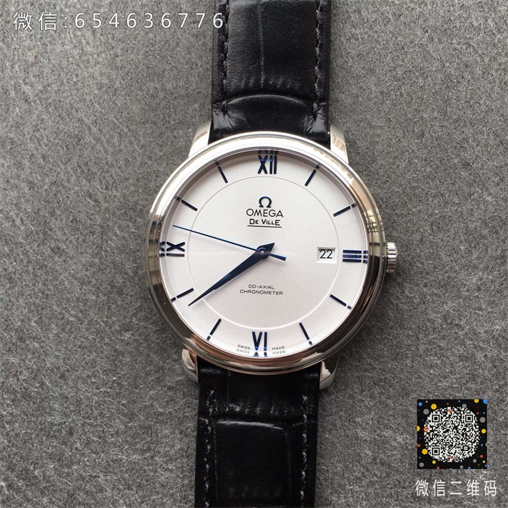 【MK厂超A】欧米茄碟飞典雅系列超薄款白面蓝丁一比一男士精仿手表