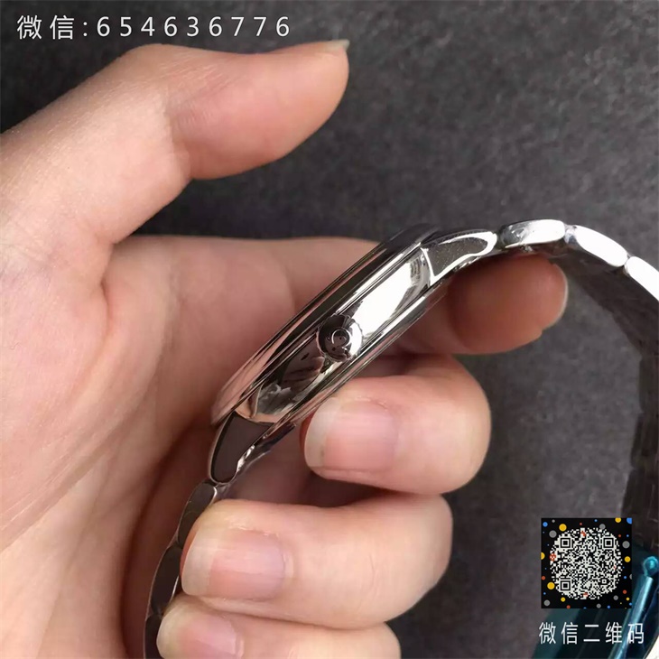 【MK厂超A】欧米茄碟飞典雅系列超薄款钢带白面蓝丁一比一男士精仿手表