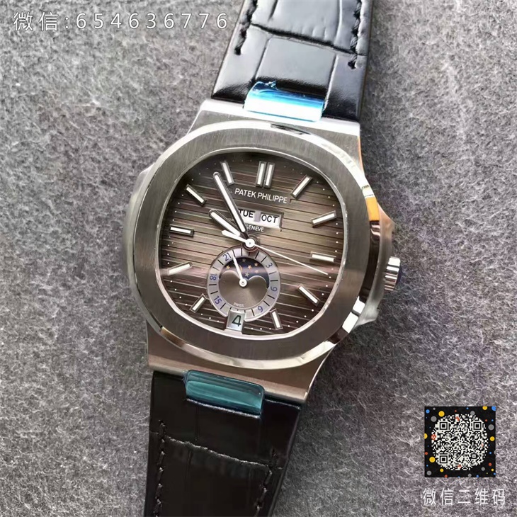 百达翡丽（Patek Philippe）年历月相款灰面一比一复刻手表