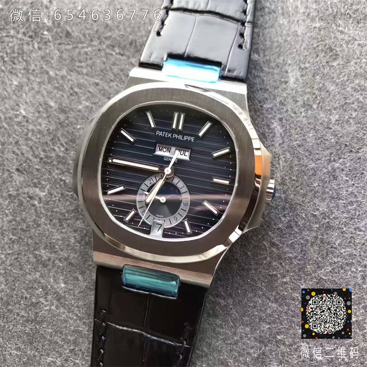 百达翡丽（Patek Philippe）年历月相款蓝面一比一复刻手表
